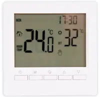 Термостат комнатный TEPLOCOM TSFR-Prog-220/3A 2-х канальный прогр., реле 250В, 3А