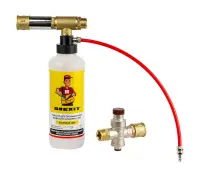 Комплект для добавок к компресору BrexPULSE 2000. Состоит: Редуктор для добавок, Инжектор и Баночка 