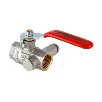 Кран шаровой муфтовый с дренажем и воздухоотводчиком ВР 1/2" VALTEC